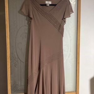Adrianna Papell taupe dress